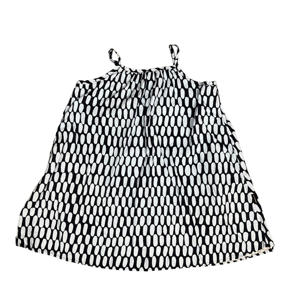 Uniqlo Marimekko Kids Linen Blend Papaju Print Dress Navy & Light Blue Size 3-4Y